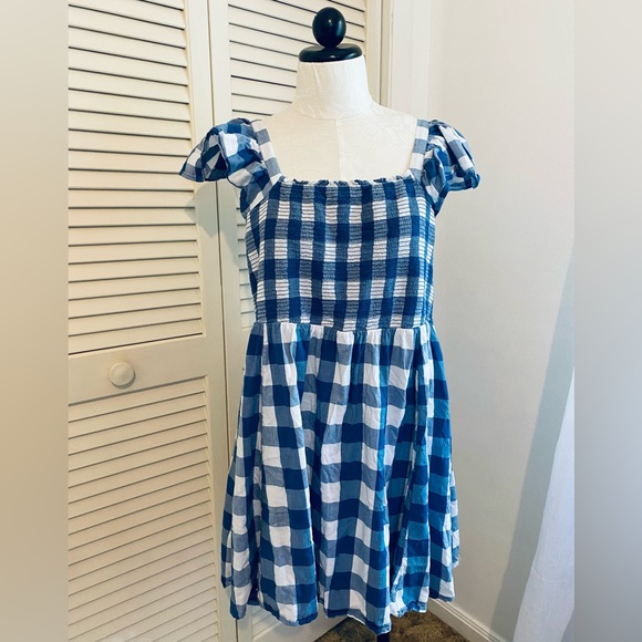 Old Navy Dresses & Skirts - Blue and white gingham midi-dress by Old Navy size XL